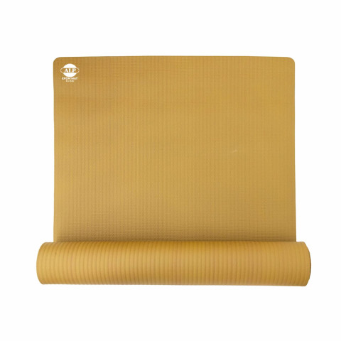 ALP Yellow Yoga Mat For Women & Men, EPDM Rubber, Eco-Friendly, With Carry Strap, For Meditation, Exercise 100% Bio-Degradable, Anti-Skid, Non-Slippery, Durable (Set of 1, Yellow)