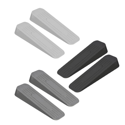 ALP Rubber Door Stoppers Combo (Black-White-Grey- 6)