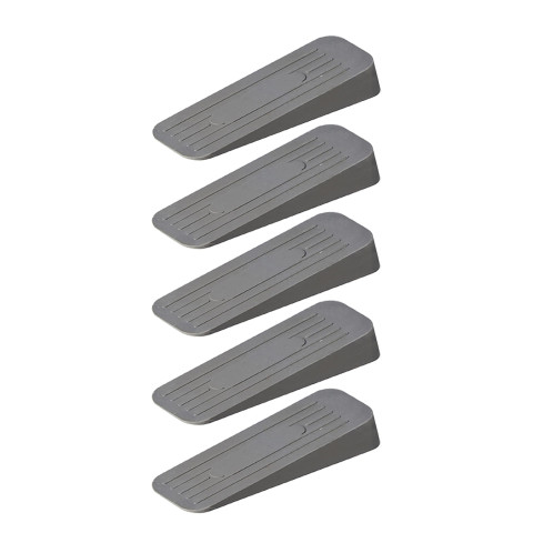 ALP Heavy Duty Non Slip Rubber Door Stoppers (Grey, Pack of 5)