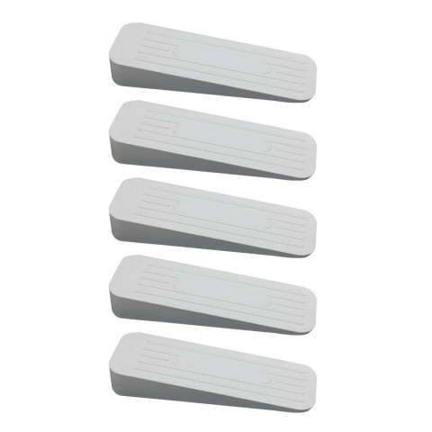 ALP Heavy Duty Non Slip Rubber Door Stoppers (White, Pack of 5)