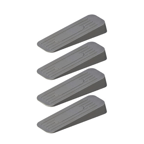 ALP Heavy Duty Non Slip Rubber Door Stoppers (Grey, Pack of 4)