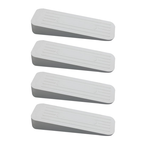 ALP Heavy Duty Non Slip Rubber Door Stoppers (White, Pack of 4)