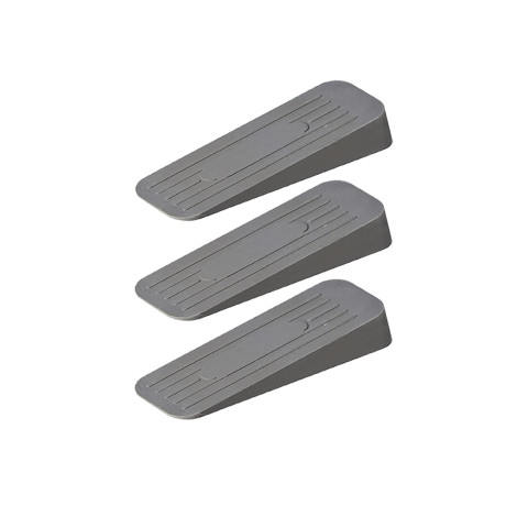 ALP Heavy Duty Non Slip Rubber Door Stoppers (Grey, Pack of 3)