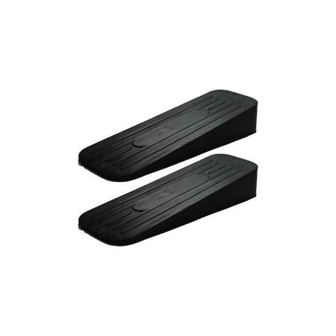 ALP Heavy Duty Non Slip Rubber Door Stoppers (Black, Pack of 2)