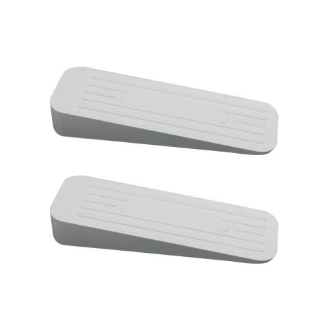 ALP Heavy Duty Non Slip Rubber Door Stoppers (White, Pack of 2)