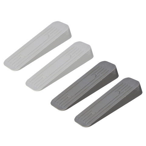 ALP Heavy Duty Non Slip Rubber Door Stoppers (2 Grey & 2 White)